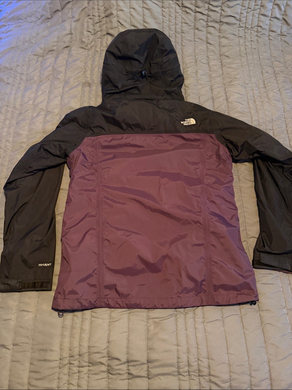 The North Face Girls' Hooded Rain Jacket - Plum and Black - Picture 2 of 4